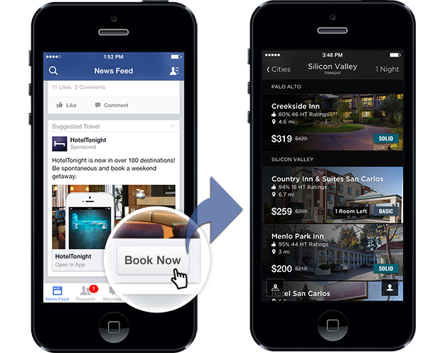 facebook annunci mobile per app con deep-link