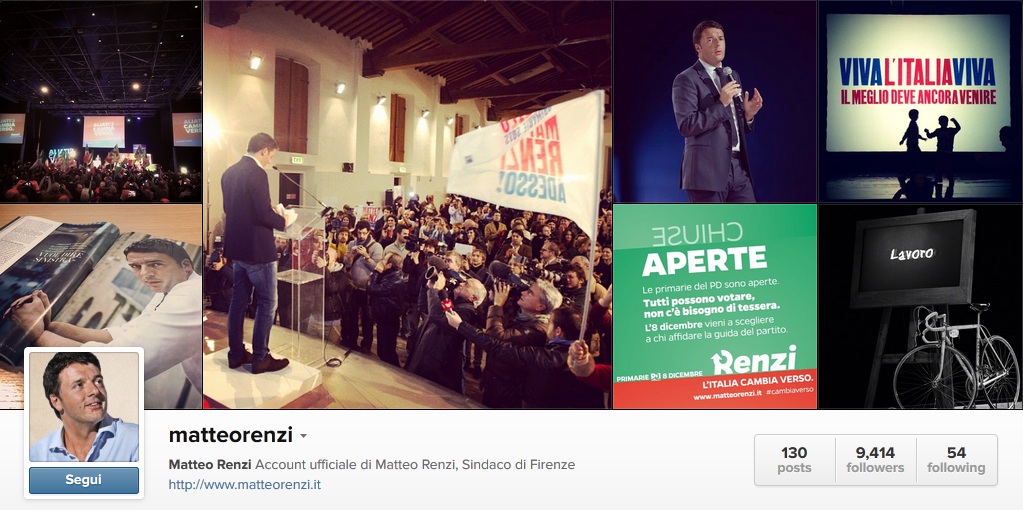 Matteo Renzi su Instagram
