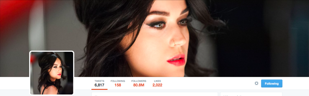 account twitter katy perry