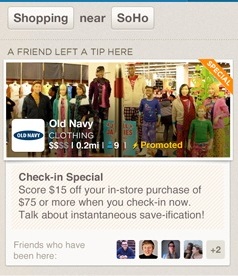 Foursquare Promoted Special