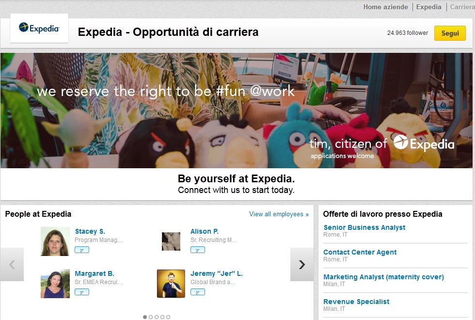 Le nuove career pages di Linkedin