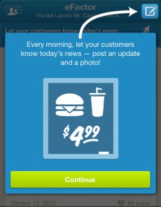 Local update tramite l'app business di Foursquare