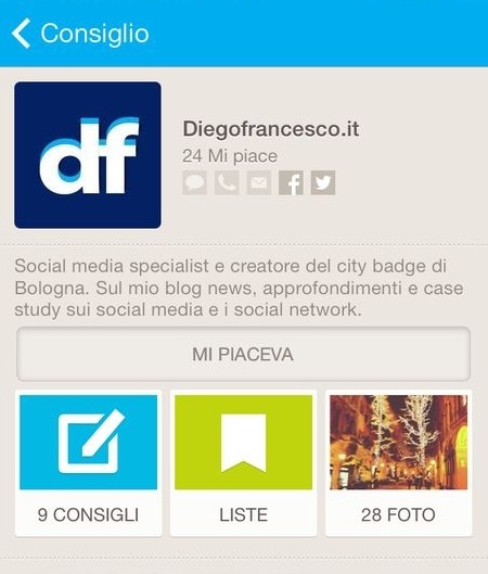old brand page on foursquare