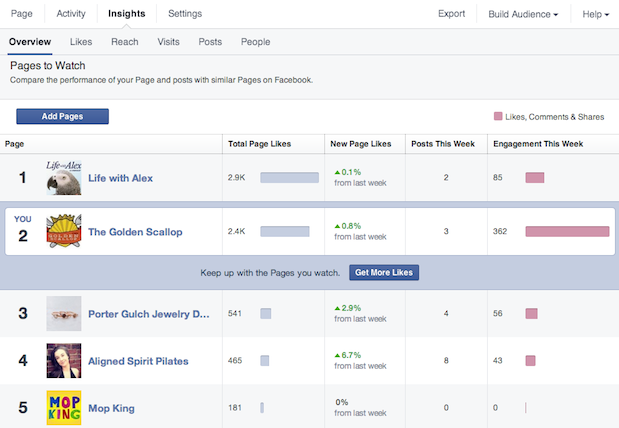 facebook insights per le nuove brand page