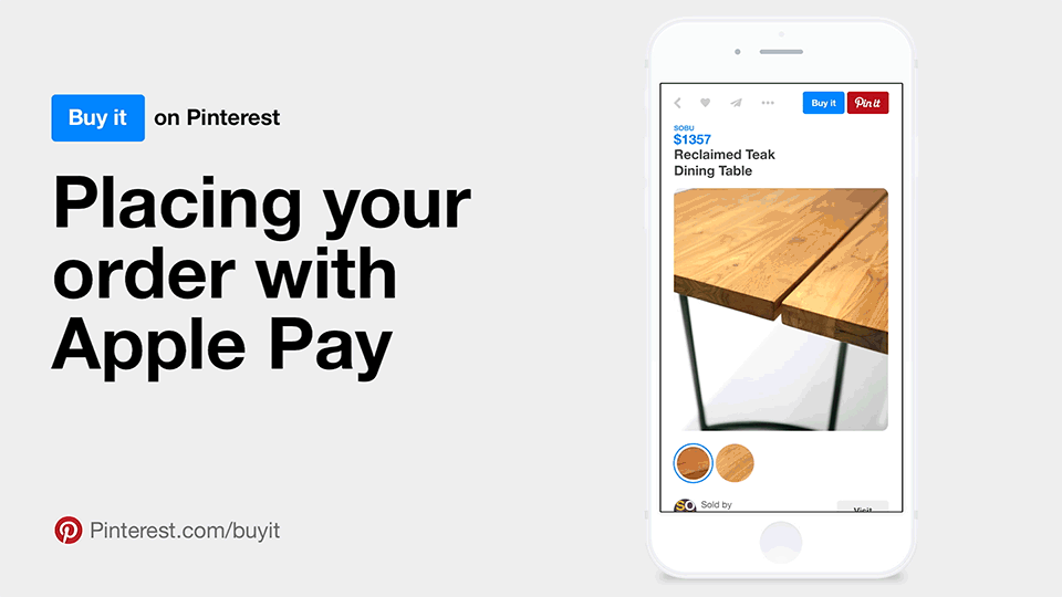 Pinterest buy it with apple pay